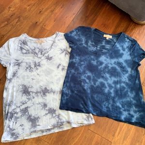 Two medium t-shirts, philosophy, blue, grey